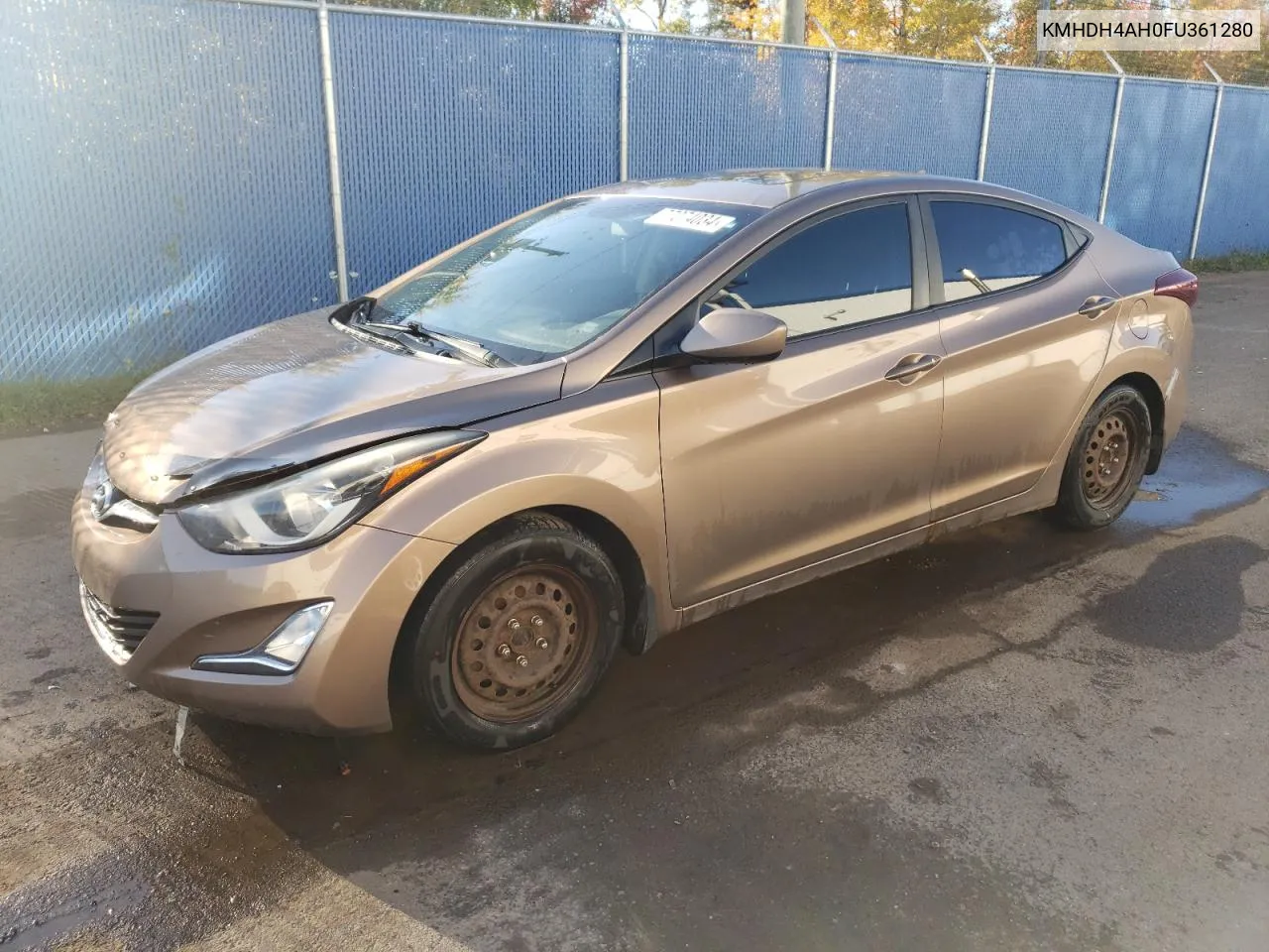 KMHDH4AH0FU361280 2015 Hyundai Elantra Se