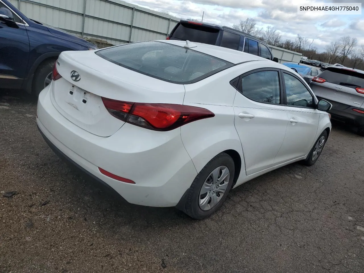 5NPDH4AE4GH775040 2016 Hyundai Elantra Se