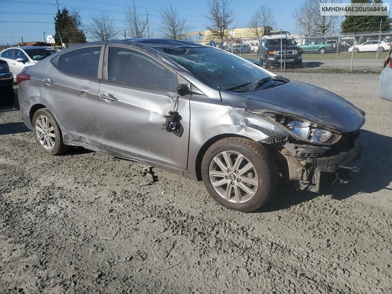 KMHDH4AE2GU568454 2016 Hyundai Elantra Se