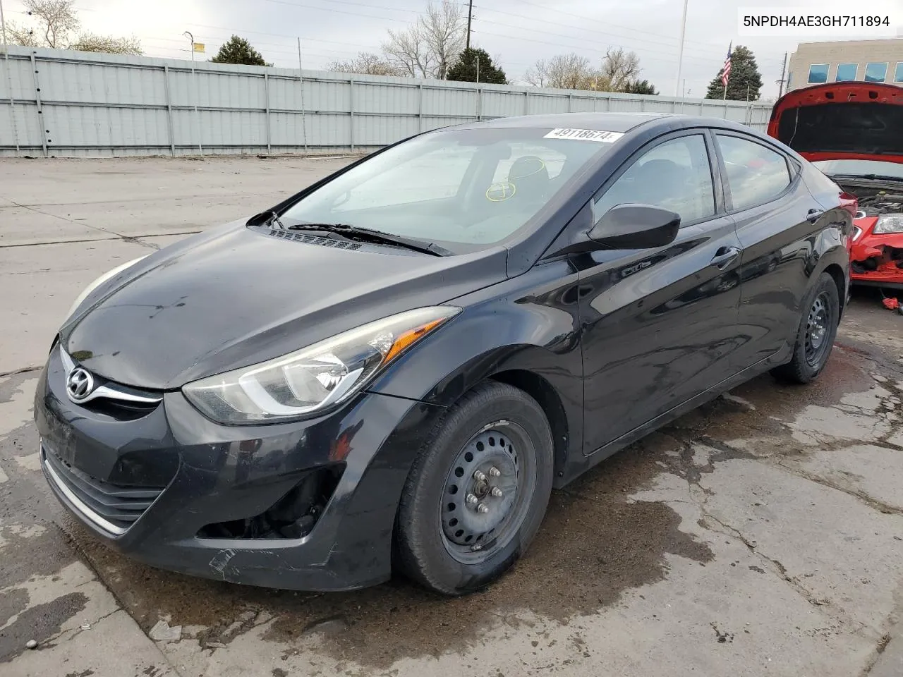 2016 Hyundai Elantra Se VIN: 5NPDH4AE3GH711894 Lot: 49118674