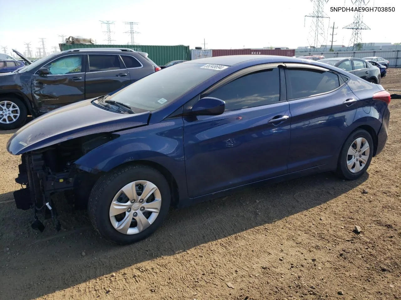 2016 Hyundai Elantra Se VIN: 5NPDH4AE9GH703850 Lot: 55348694