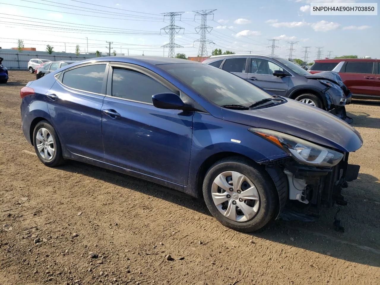 2016 Hyundai Elantra Se VIN: 5NPDH4AE9GH703850 Lot: 55348694