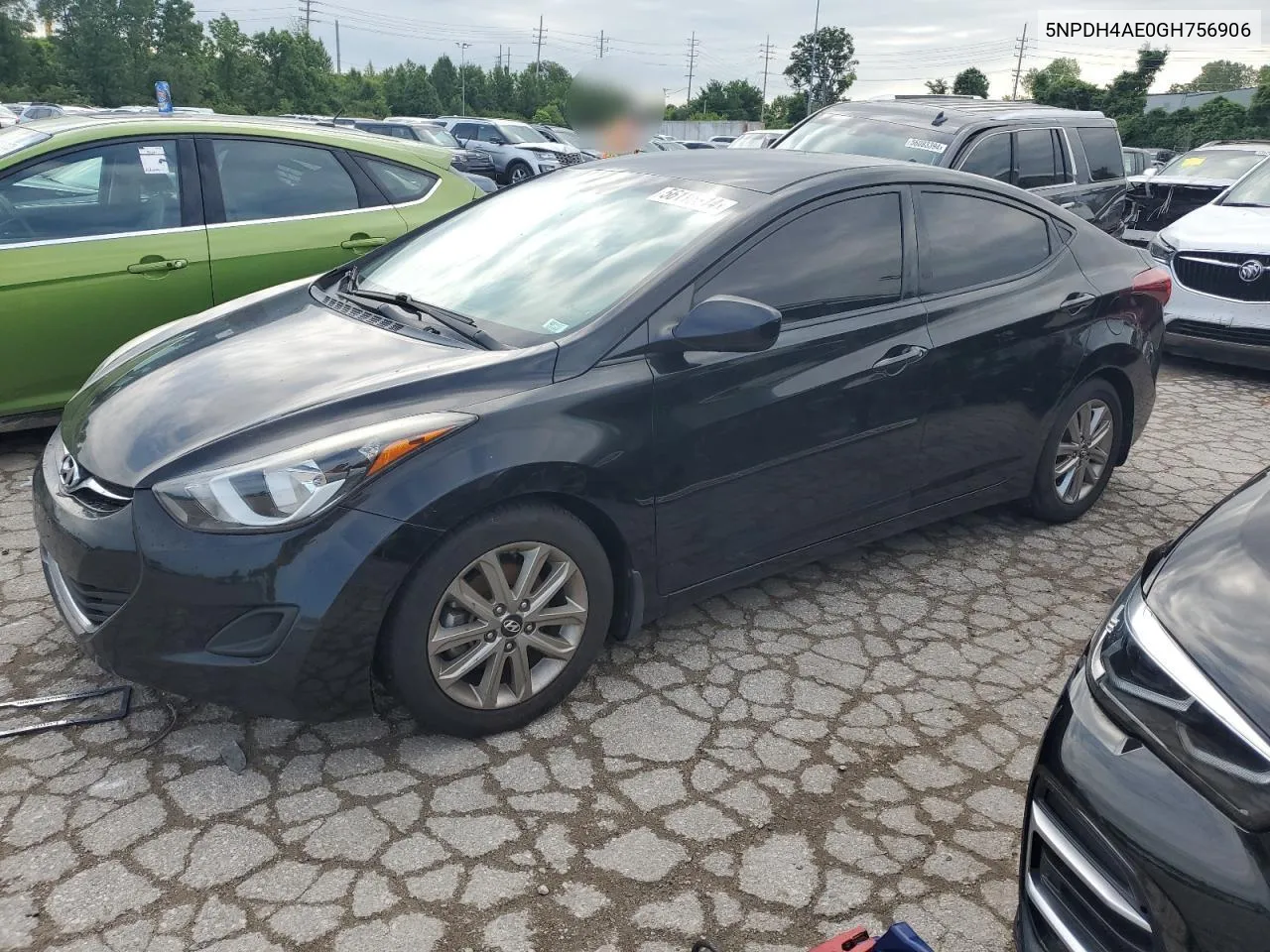 2016 Hyundai Elantra Se VIN: 5NPDH4AE0GH756906 Lot: 56110314