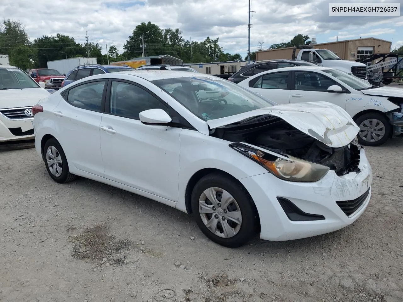 5NPDH4AEXGH726537 2016 Hyundai Elantra Se