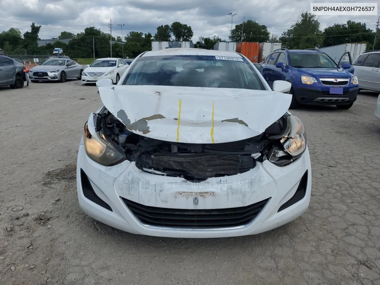 5NPDH4AEXGH726537 2016 Hyundai Elantra Se