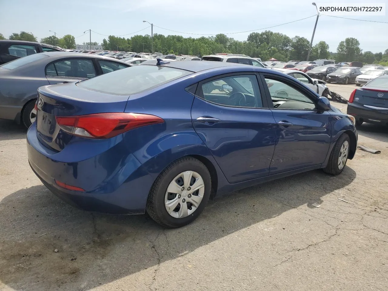 2016 Hyundai Elantra Se VIN: 5NPDH4AE7GH722297 Lot: 60623424