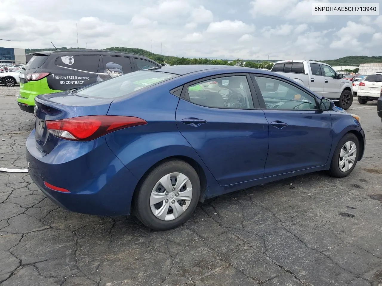 2016 Hyundai Elantra Se VIN: 5NPDH4AE5GH713940 Lot: 63727294