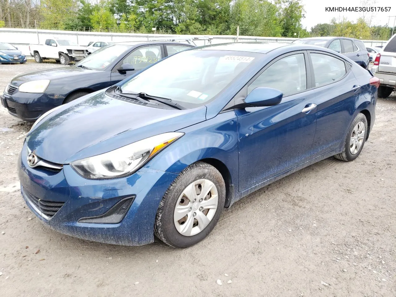 2016 Hyundai Elantra Se VIN: KMHDH4AE3GU517657 Lot: 65524514