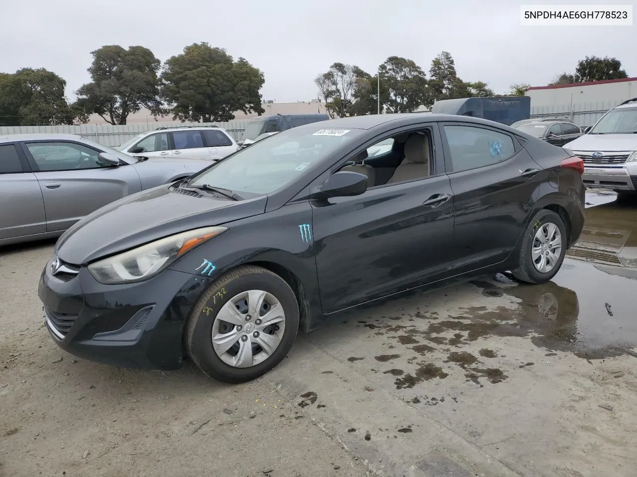 2016 Hyundai Elantra Se VIN: 5NPDH4AE6GH778523 Lot: 65776024