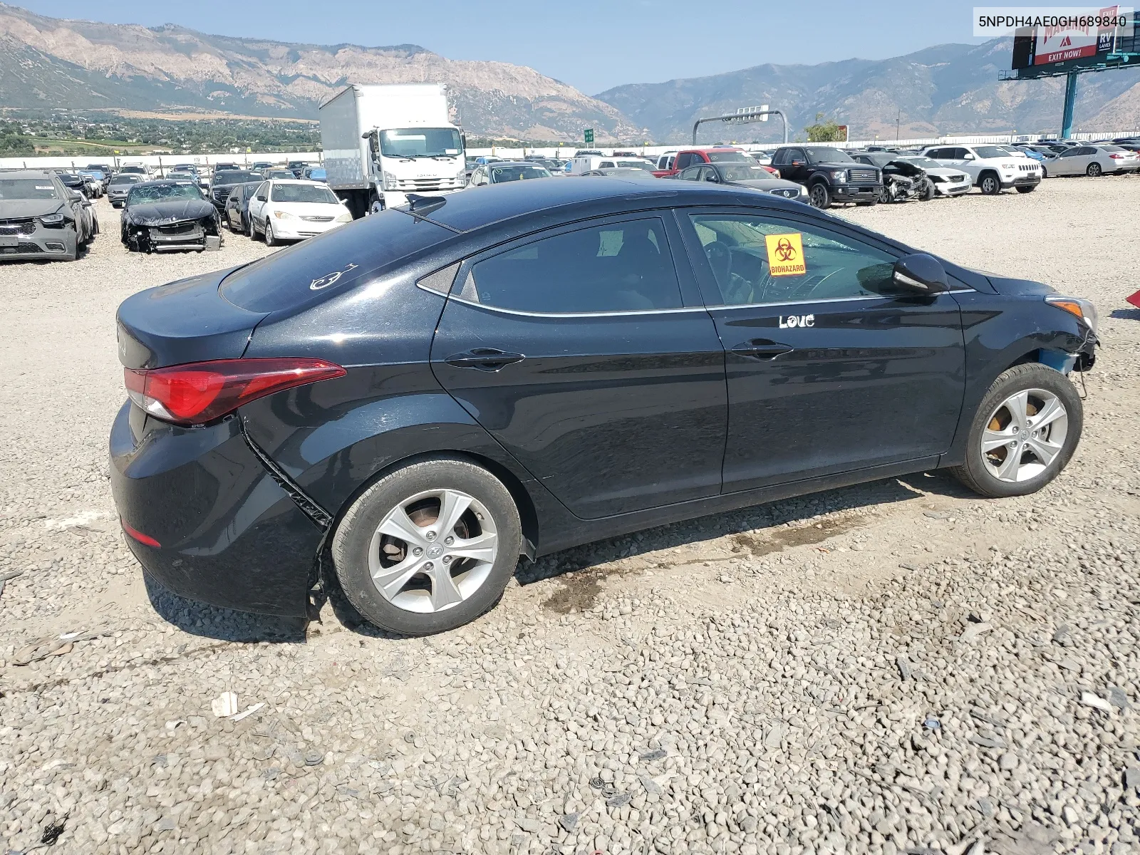 2016 Hyundai Elantra Se VIN: 5NPDH4AE0GH689840 Lot: 65978184