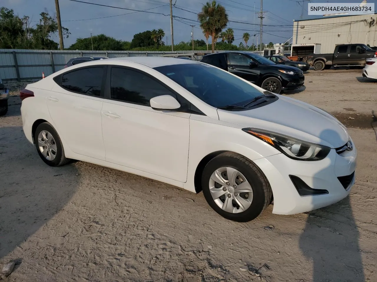 2016 Hyundai Elantra Se VIN: 5NPDH4AE4GH683734 Lot: 66517404