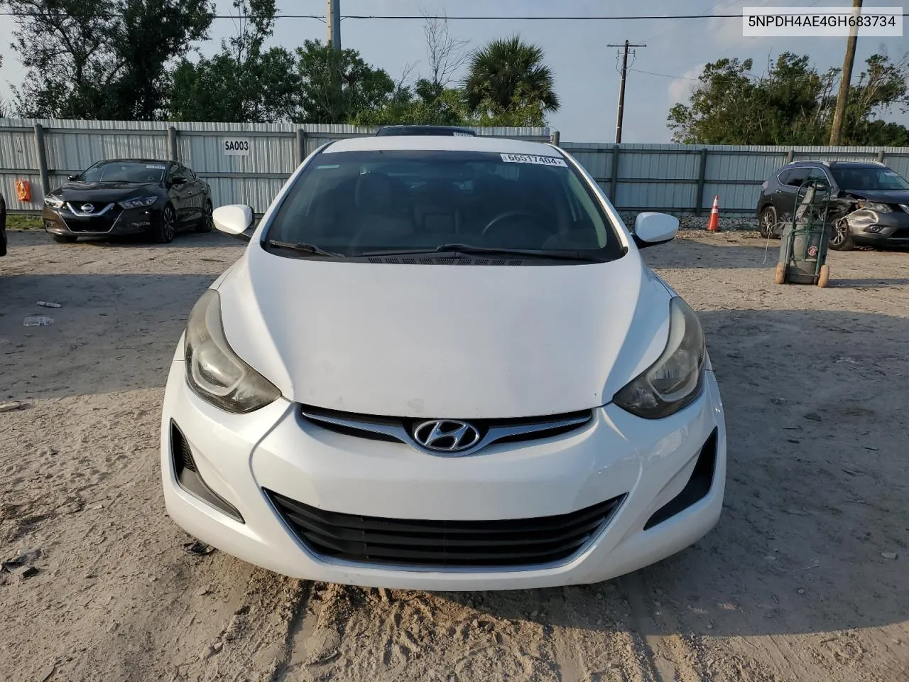 2016 Hyundai Elantra Se VIN: 5NPDH4AE4GH683734 Lot: 66517404