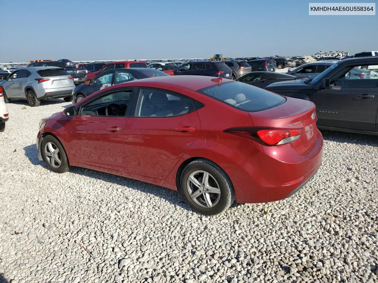 2016 Hyundai Elantra Se VIN: KMHDH4AE6GU558364 Lot: 66664624