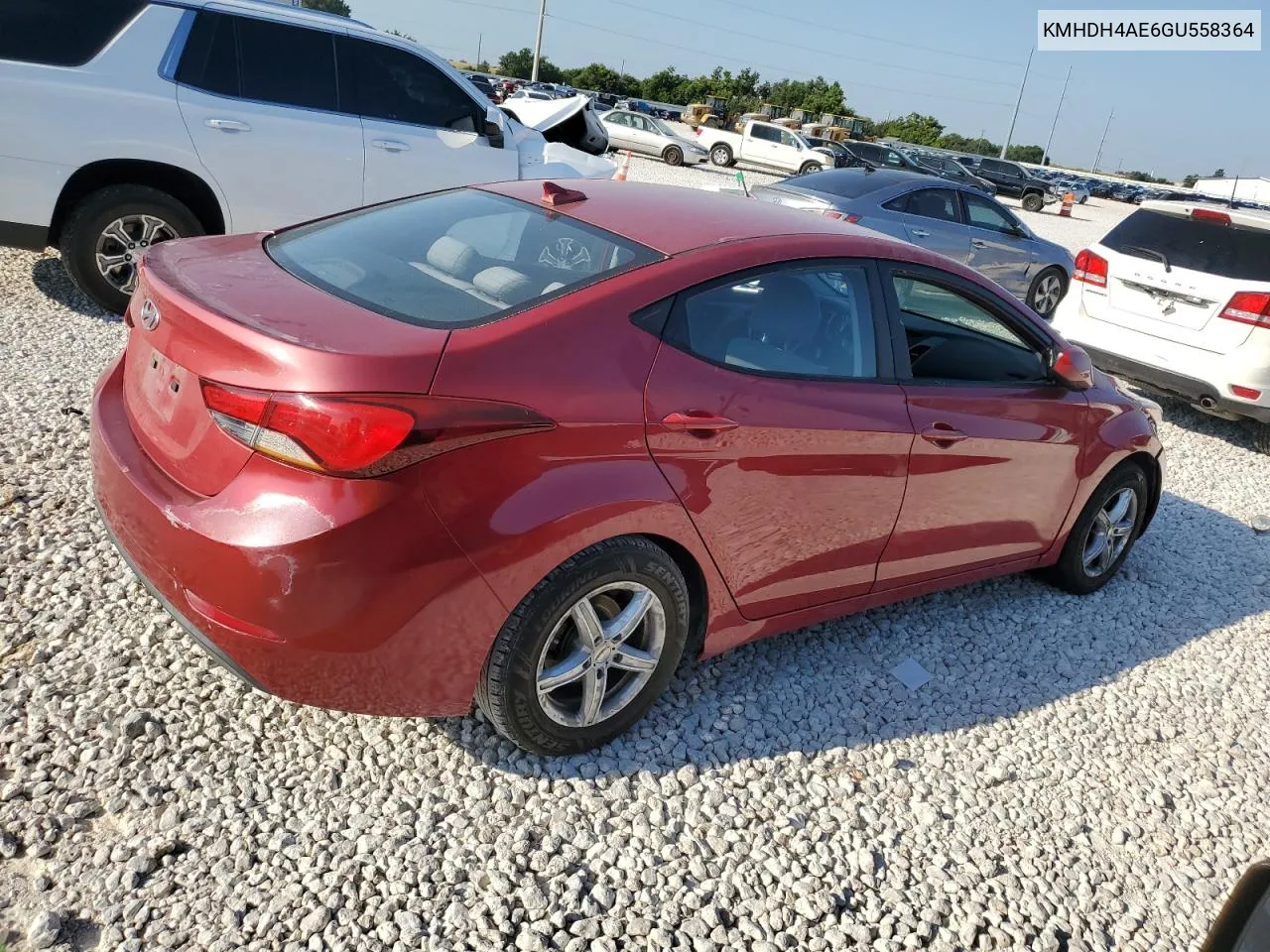 2016 Hyundai Elantra Se VIN: KMHDH4AE6GU558364 Lot: 66664624