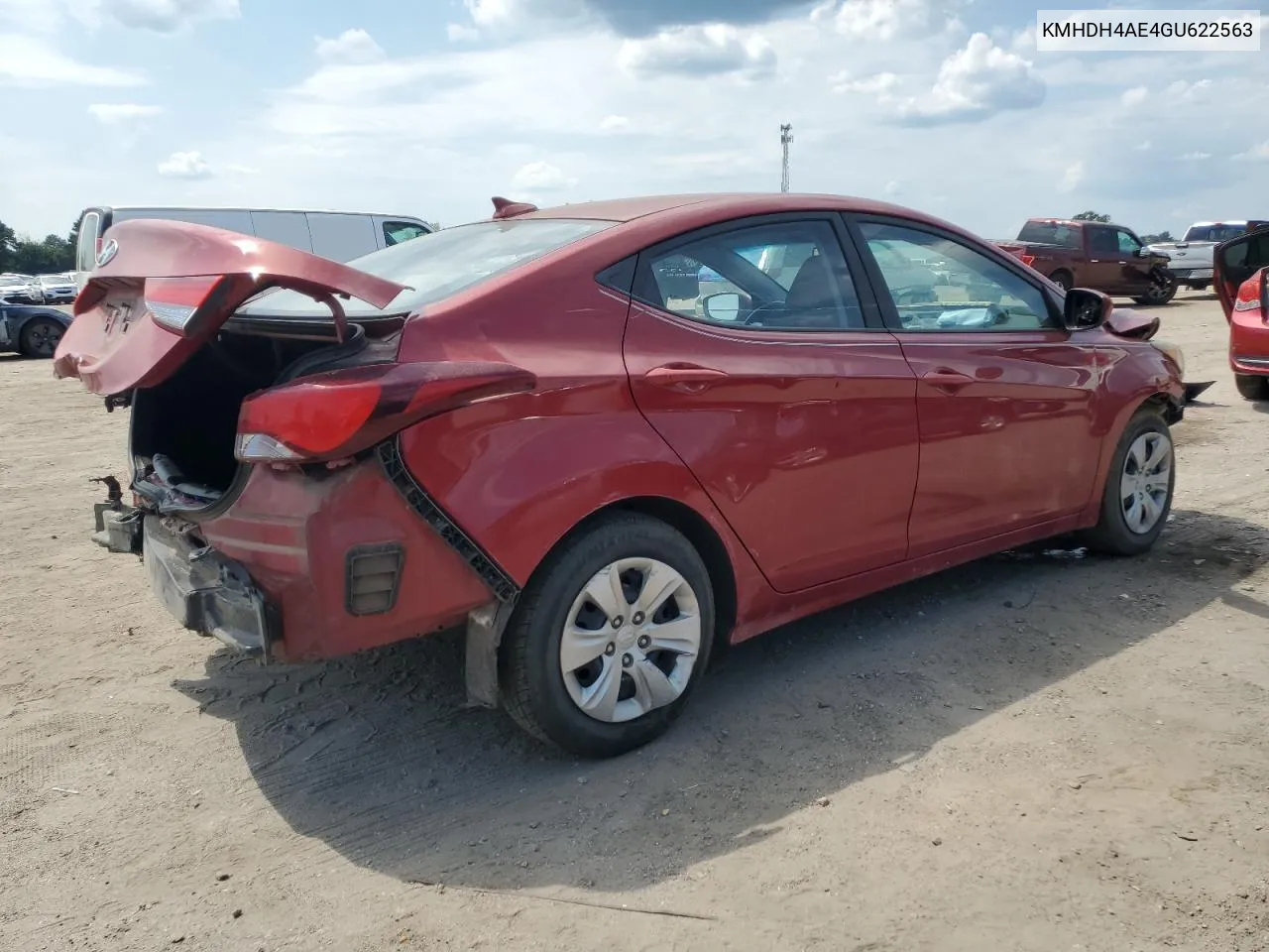 2016 Hyundai Elantra Se VIN: KMHDH4AE4GU622563 Lot: 66817354