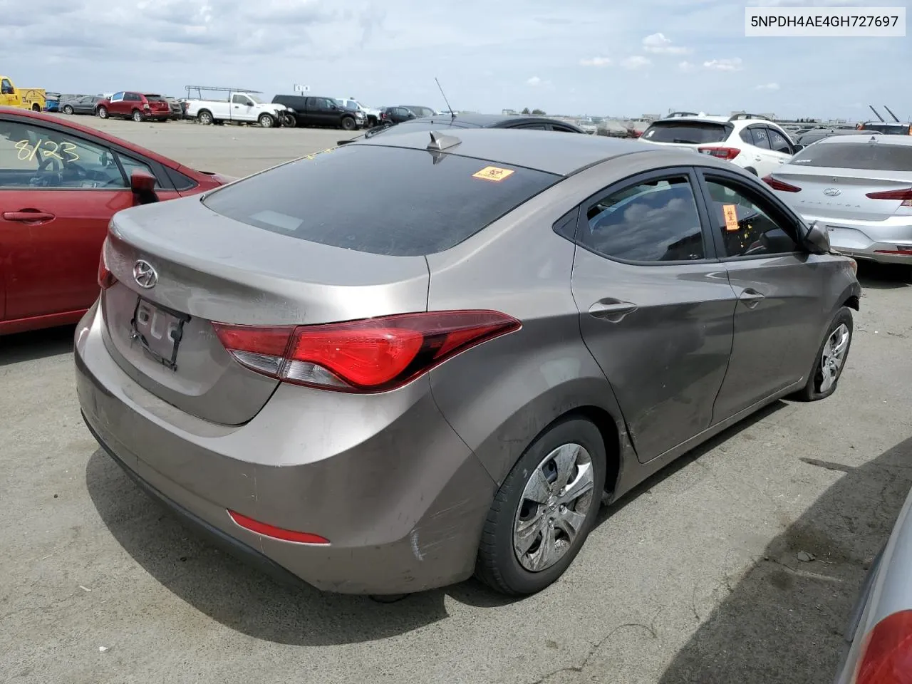 2016 Hyundai Elantra Se VIN: 5NPDH4AE4GH727697 Lot: 67703234