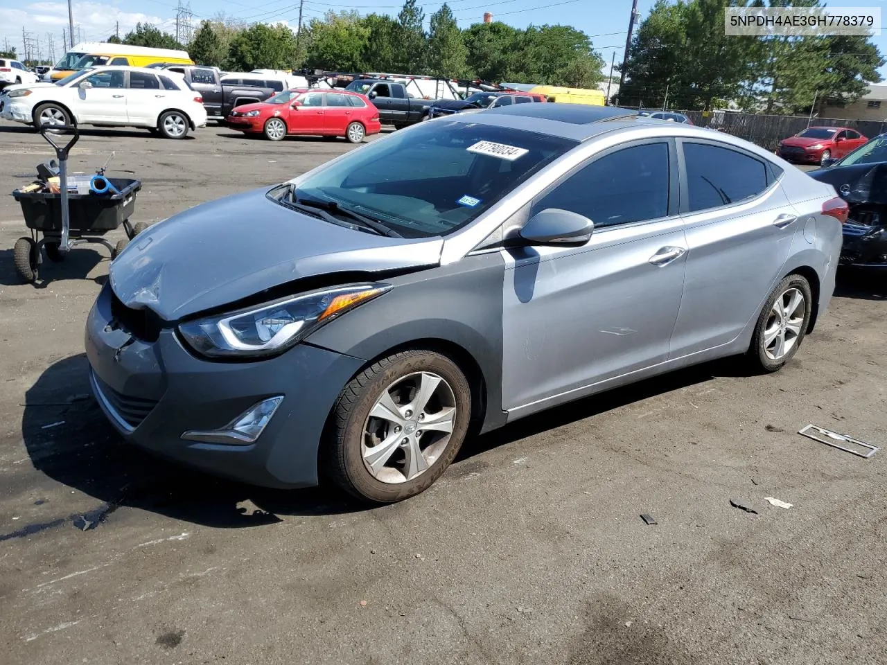 2016 Hyundai Elantra Se VIN: 5NPDH4AE3GH778379 Lot: 67790034