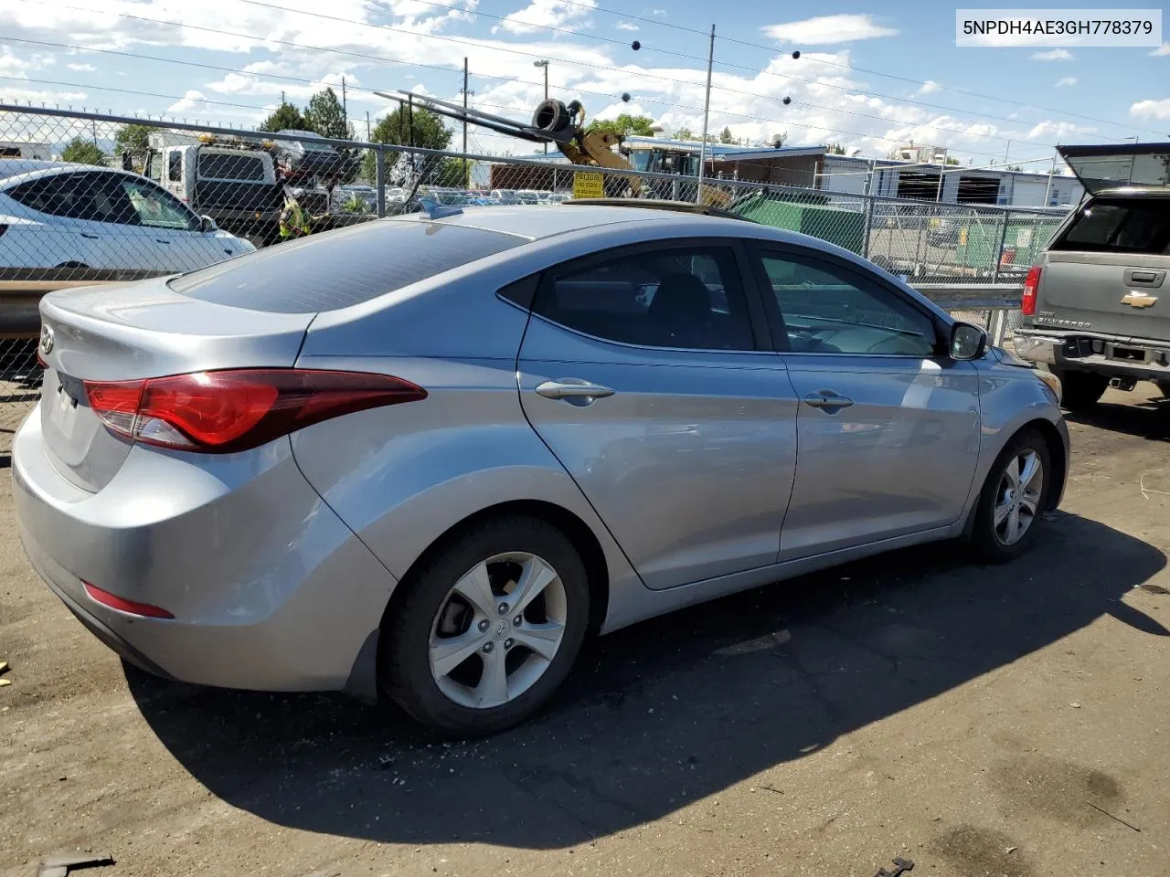 2016 Hyundai Elantra Se VIN: 5NPDH4AE3GH778379 Lot: 67790034