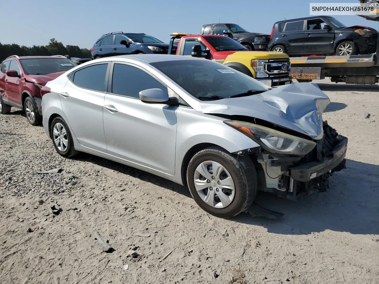 2016 Hyundai Elantra Se VIN: 5NPDH4AEXGH751678 Lot: 69036694