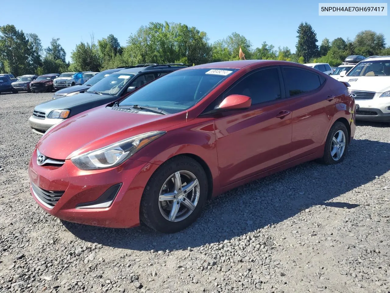 5NPDH4AE7GH697417 2016 Hyundai Elantra Se