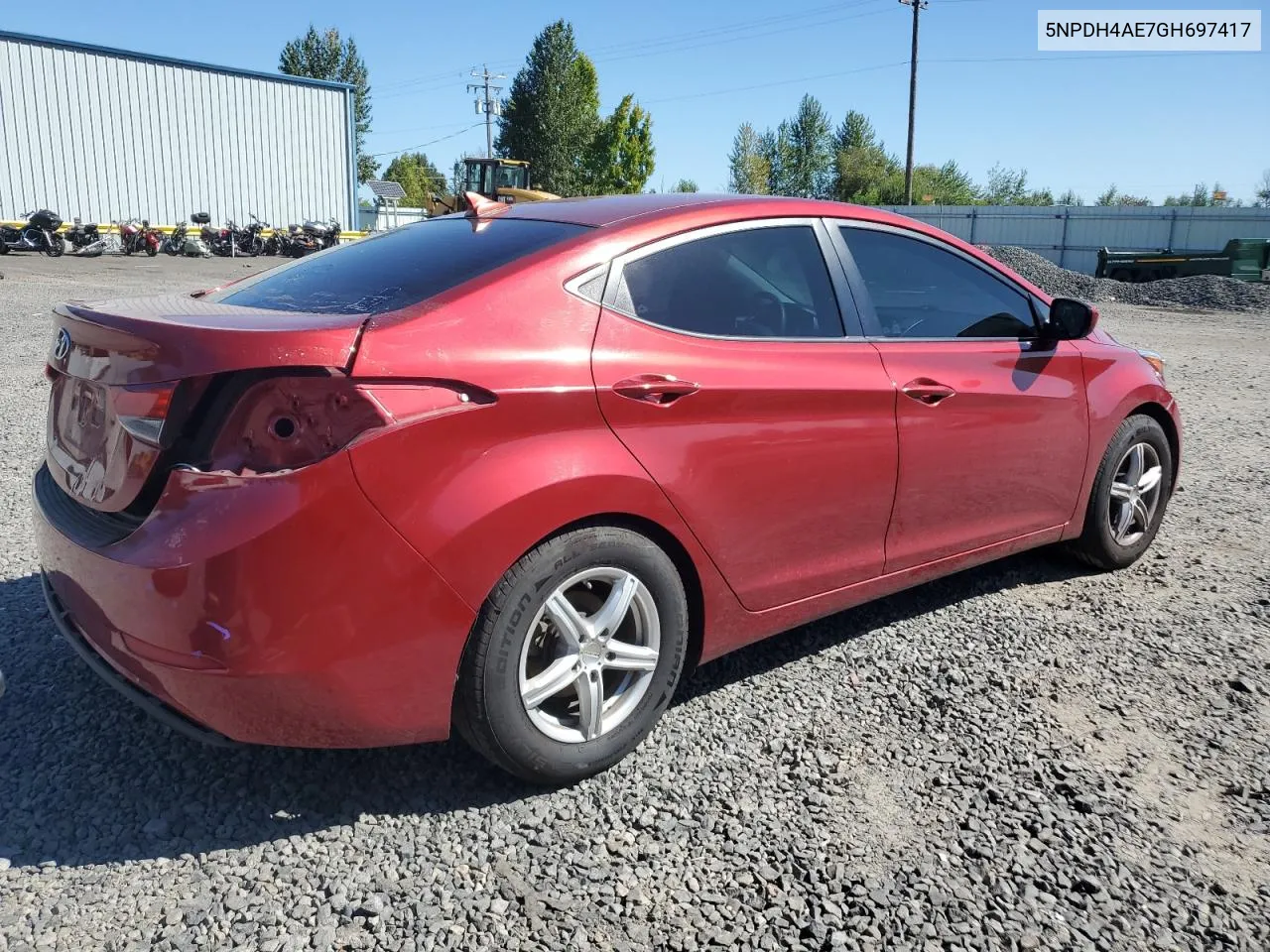 5NPDH4AE7GH697417 2016 Hyundai Elantra Se