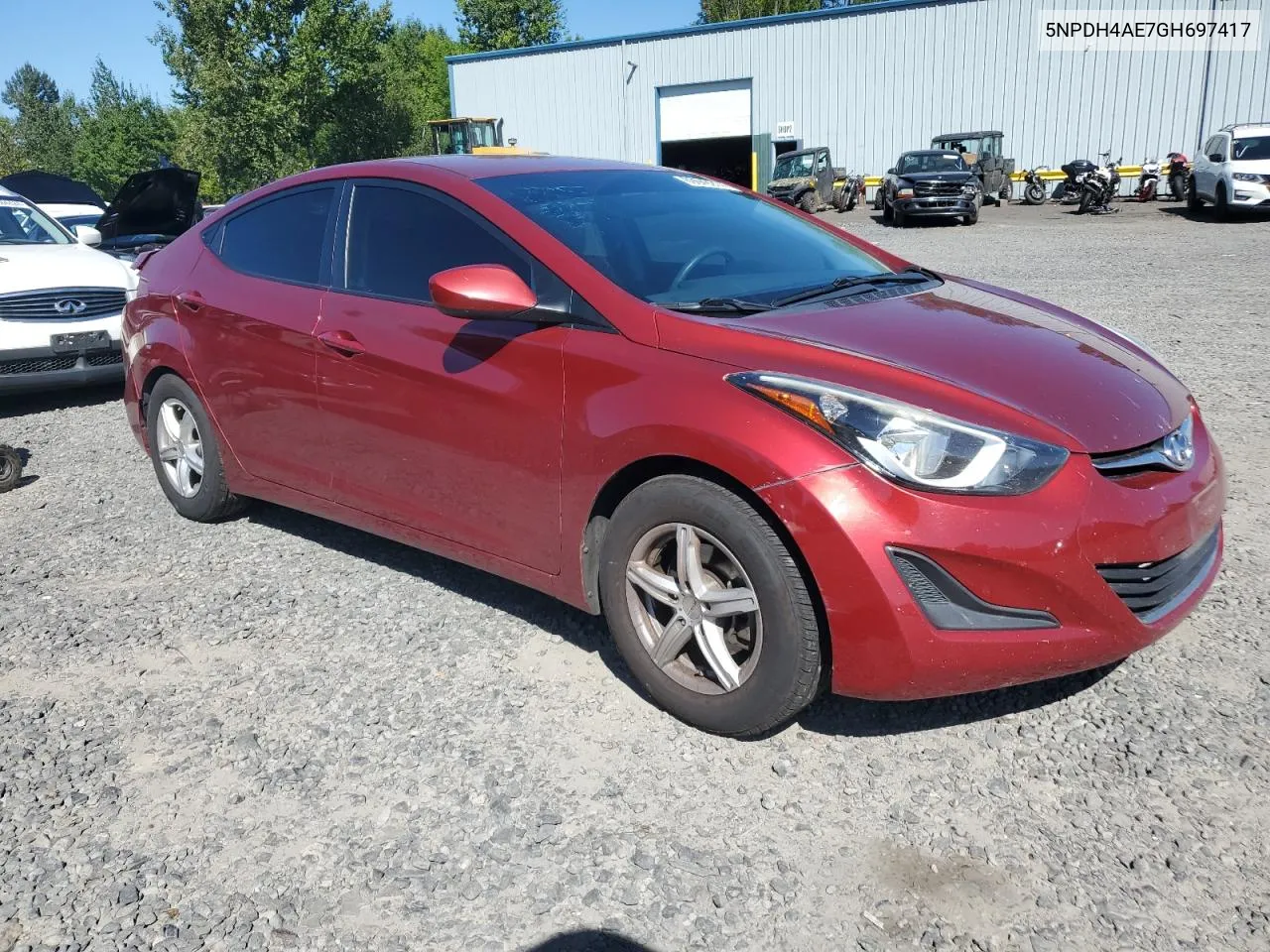 2016 Hyundai Elantra Se VIN: 5NPDH4AE7GH697417 Lot: 69049214