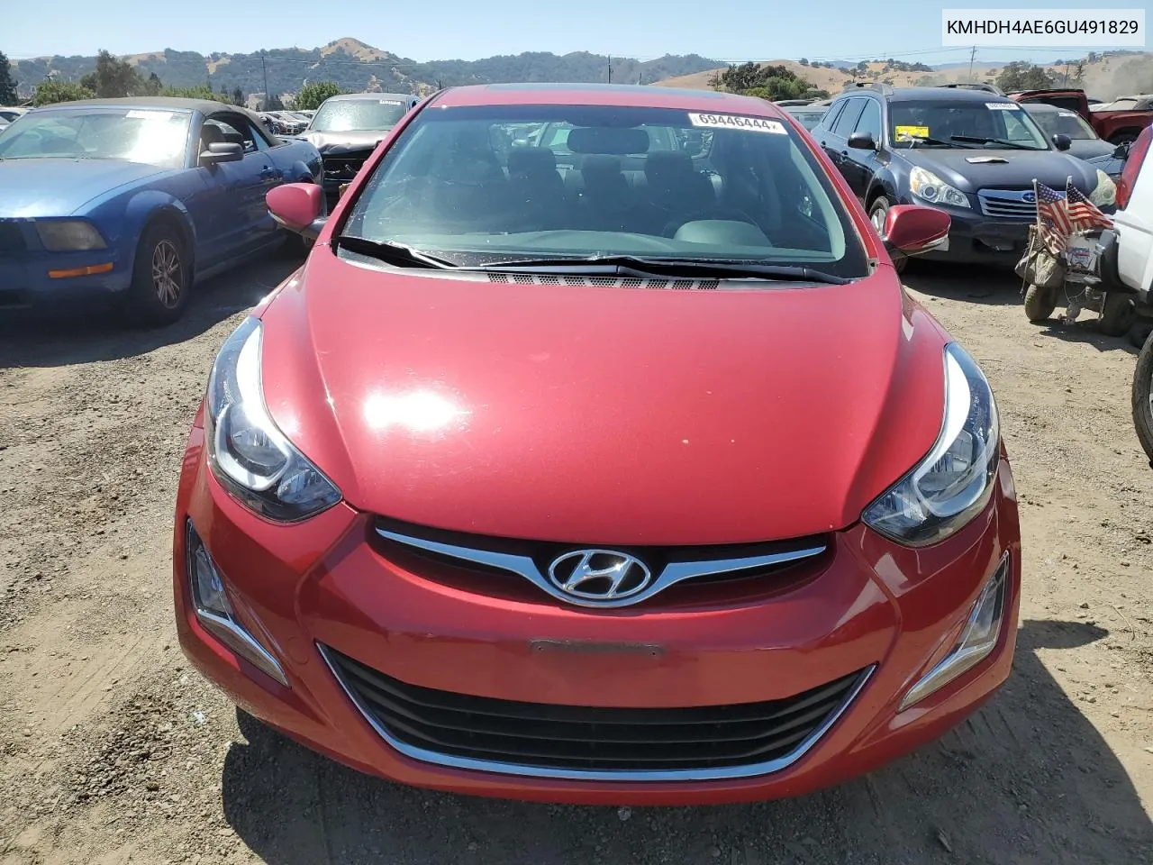 2016 Hyundai Elantra Se VIN: KMHDH4AE6GU491829 Lot: 69446444