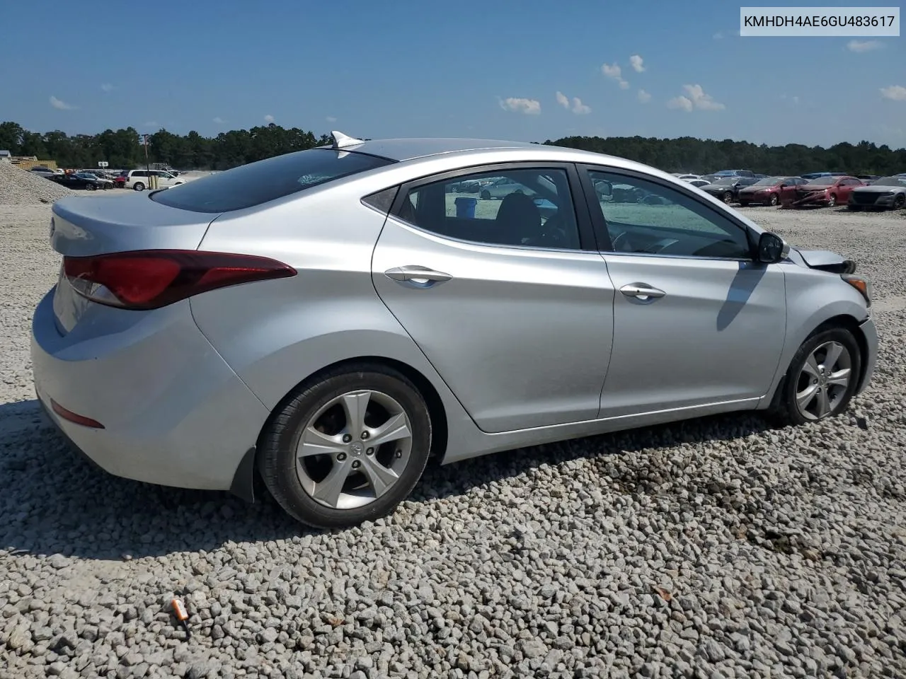 2016 Hyundai Elantra Se VIN: KMHDH4AE6GU483617 Lot: 69630114