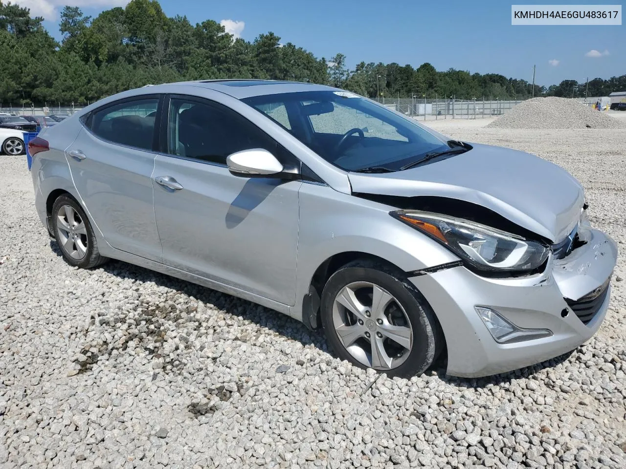 KMHDH4AE6GU483617 2016 Hyundai Elantra Se