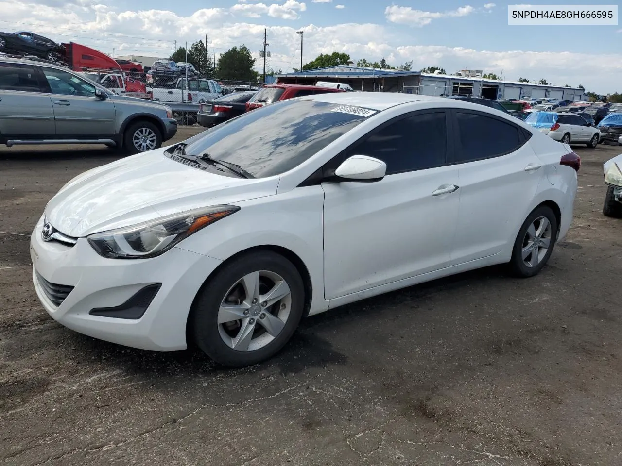 2016 Hyundai Elantra Se VIN: 5NPDH4AE8GH666595 Lot: 69709024