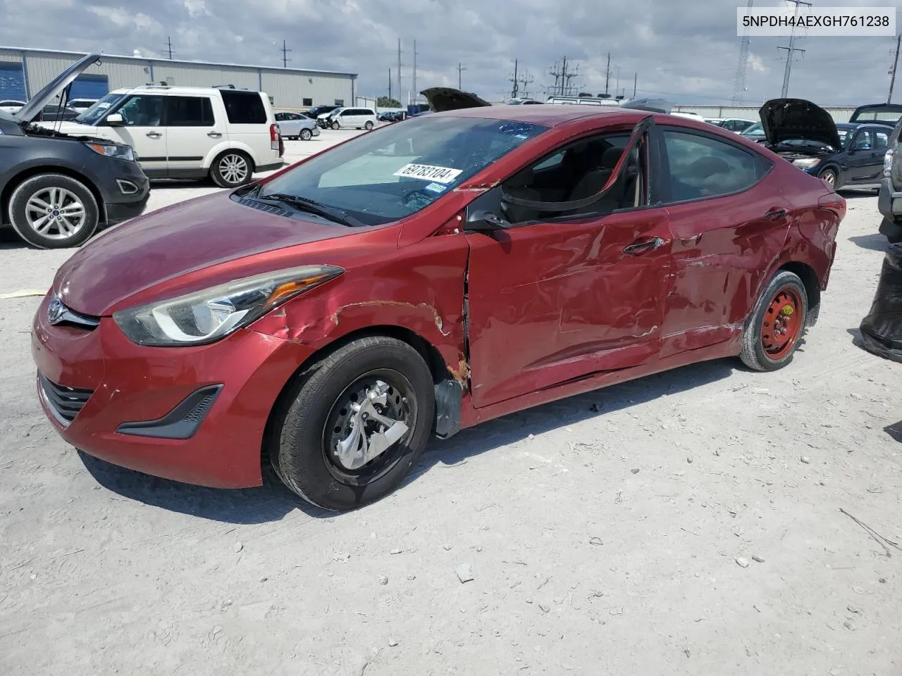 2016 Hyundai Elantra Se VIN: 5NPDH4AEXGH761238 Lot: 69783104