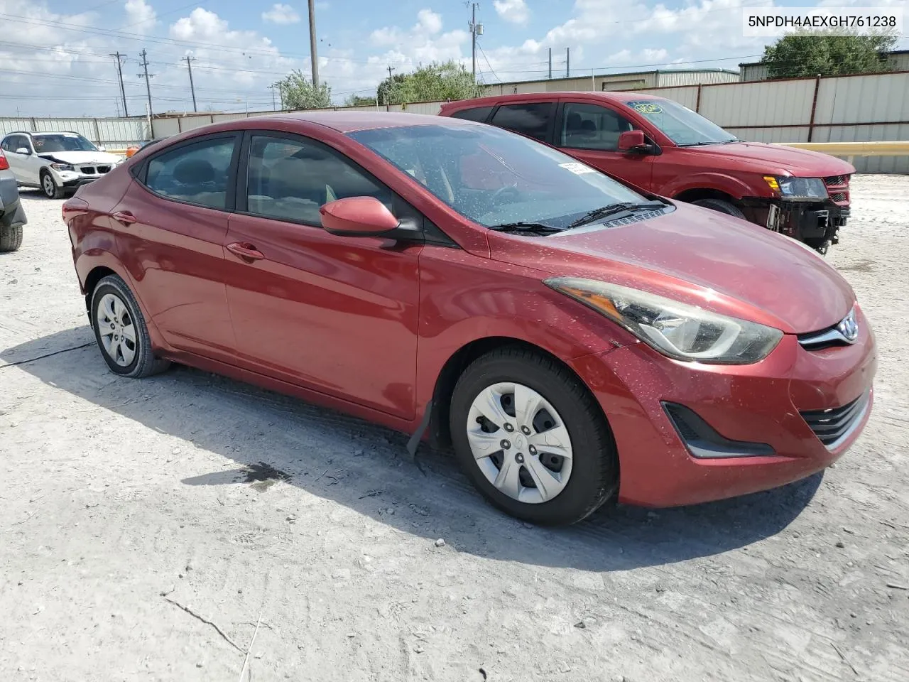 2016 Hyundai Elantra Se VIN: 5NPDH4AEXGH761238 Lot: 69783104