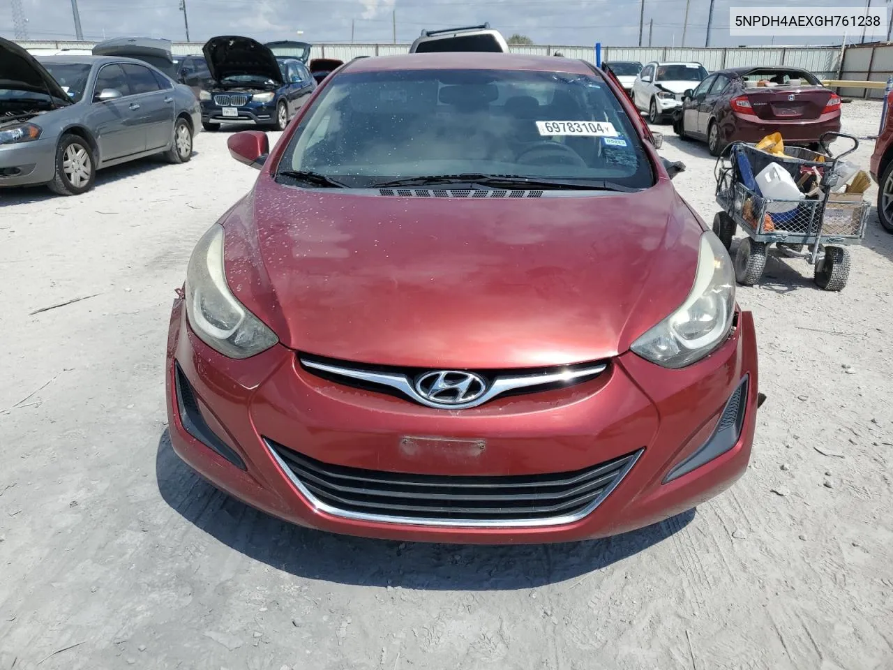 2016 Hyundai Elantra Se VIN: 5NPDH4AEXGH761238 Lot: 69783104