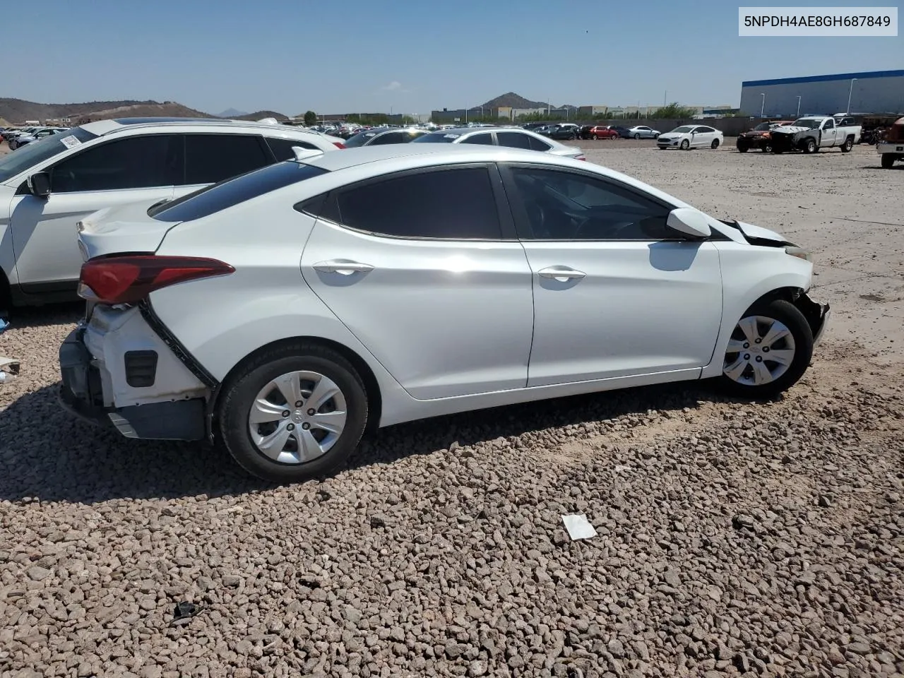 2016 Hyundai Elantra Se VIN: 5NPDH4AE8GH687849 Lot: 69789184