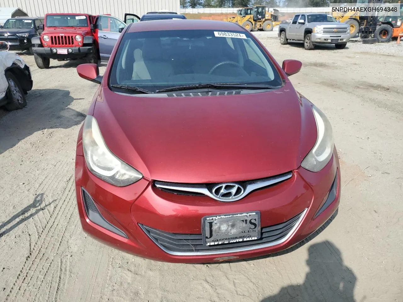 2016 Hyundai Elantra Se VIN: 5NPDH4AEXGH694348 Lot: 69833524