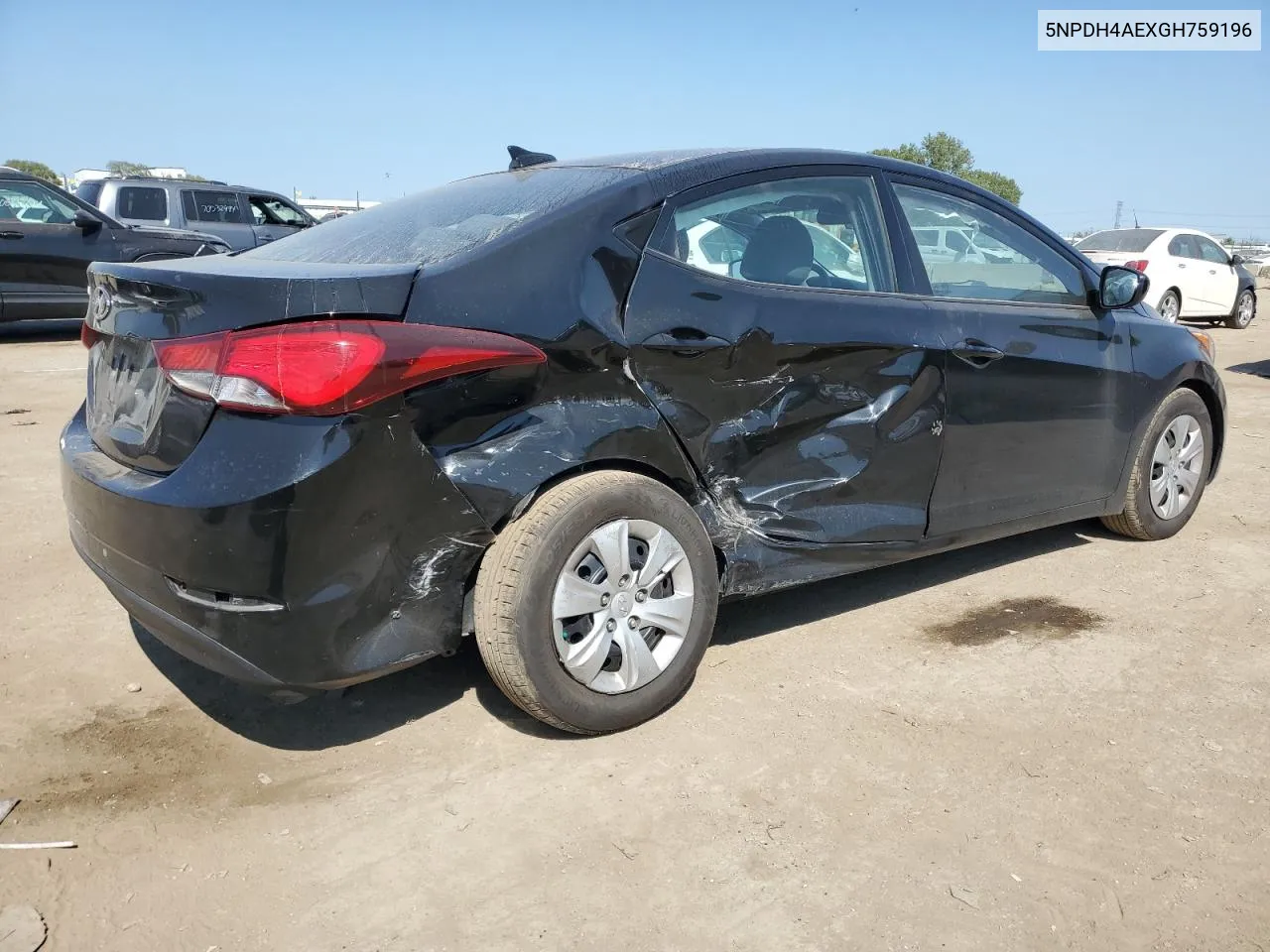 5NPDH4AEXGH759196 2016 Hyundai Elantra Se