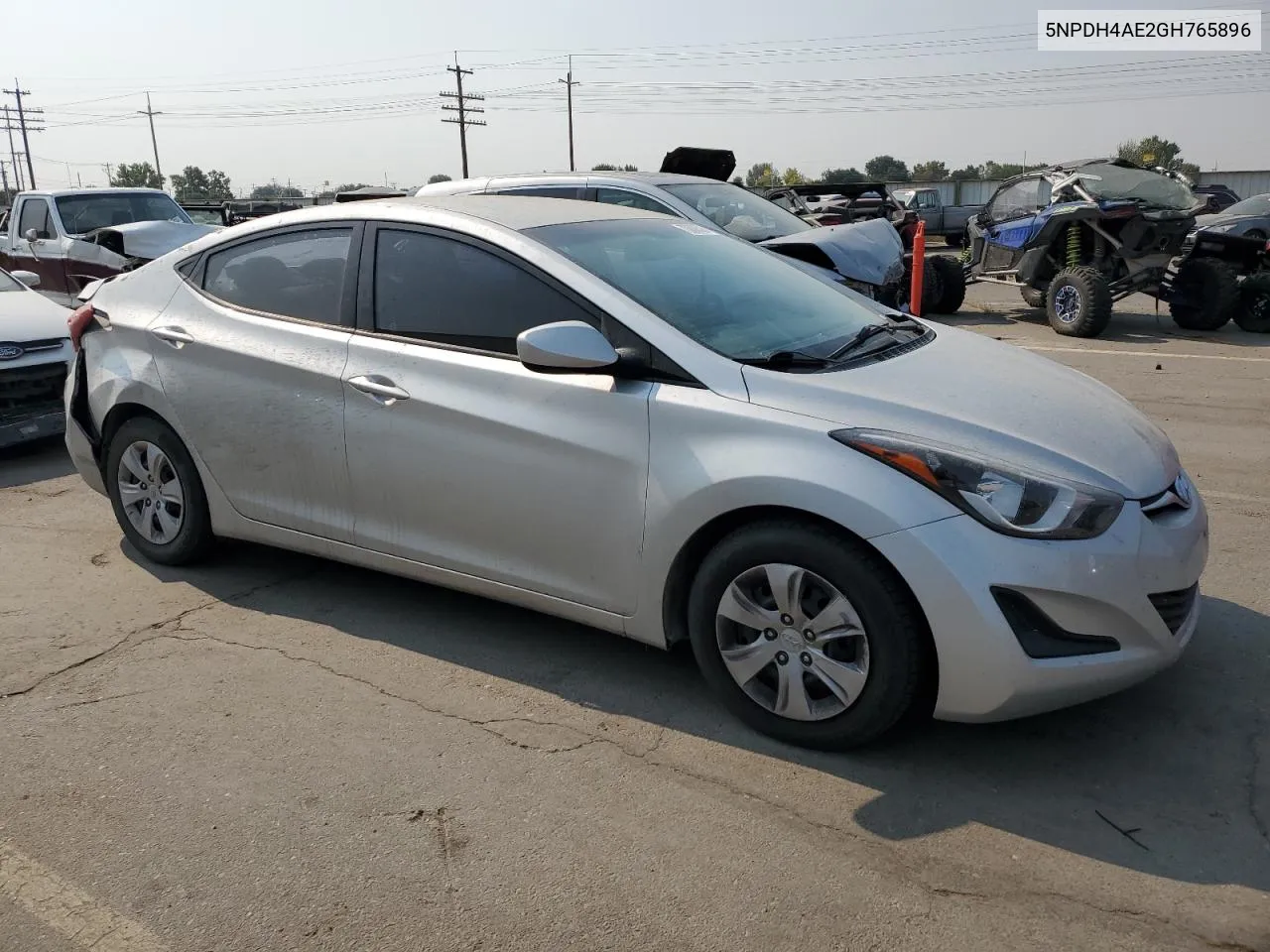 2016 Hyundai Elantra Se VIN: 5NPDH4AE2GH765896 Lot: 70688524