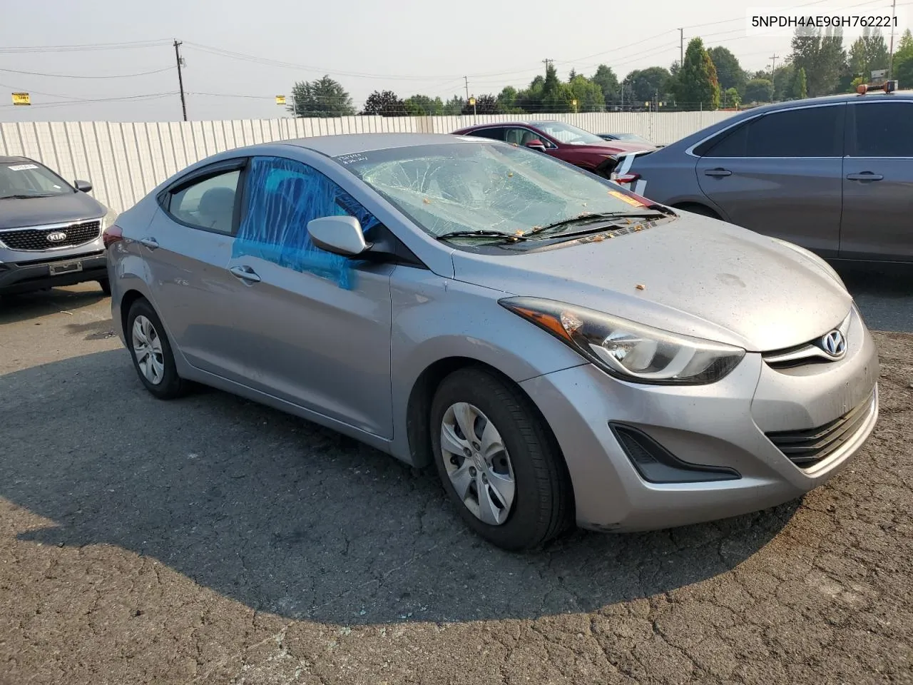 2016 Hyundai Elantra Se VIN: 5NPDH4AE9GH762221 Lot: 70709464