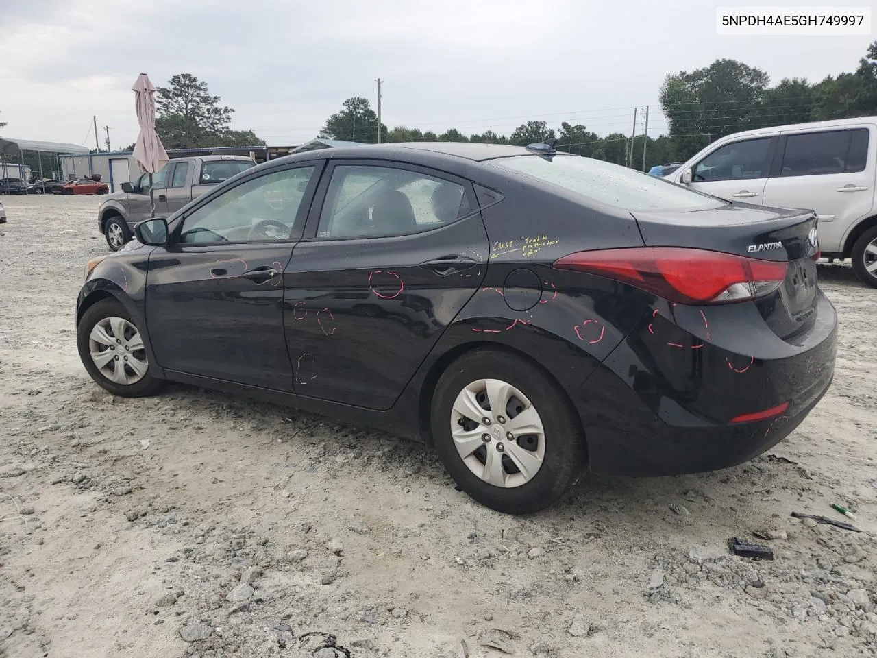 2016 Hyundai Elantra Se VIN: 5NPDH4AE5GH749997 Lot: 70775144