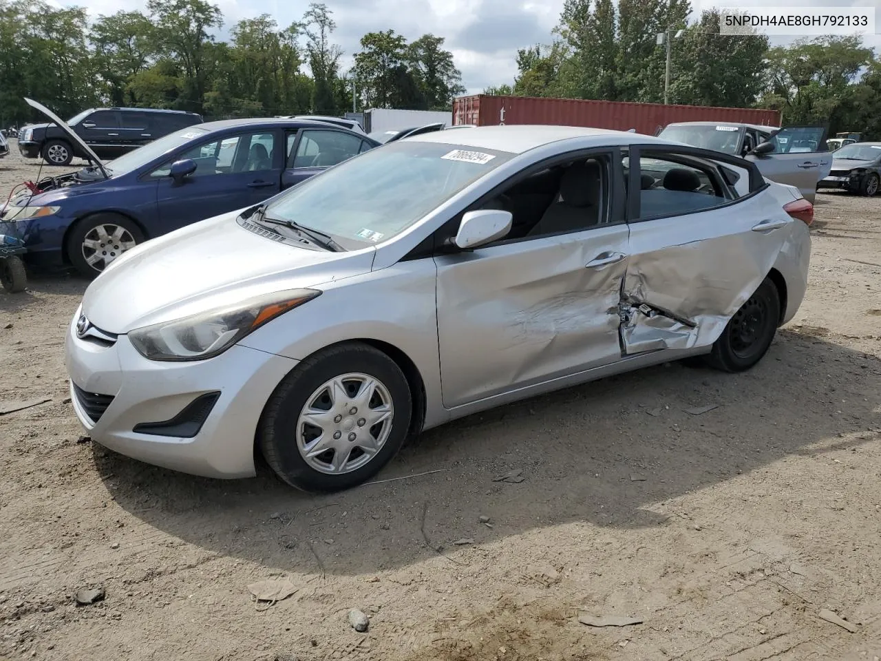 2016 Hyundai Elantra Se VIN: 5NPDH4AE8GH792133 Lot: 70869294