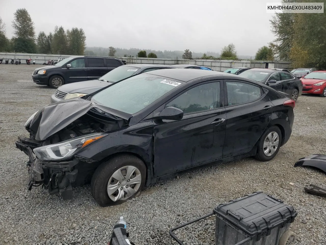 KMHDH4AEXGU483409 2016 Hyundai Elantra Se