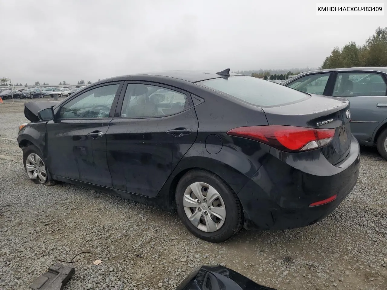 2016 Hyundai Elantra Se VIN: KMHDH4AEXGU483409 Lot: 70893014