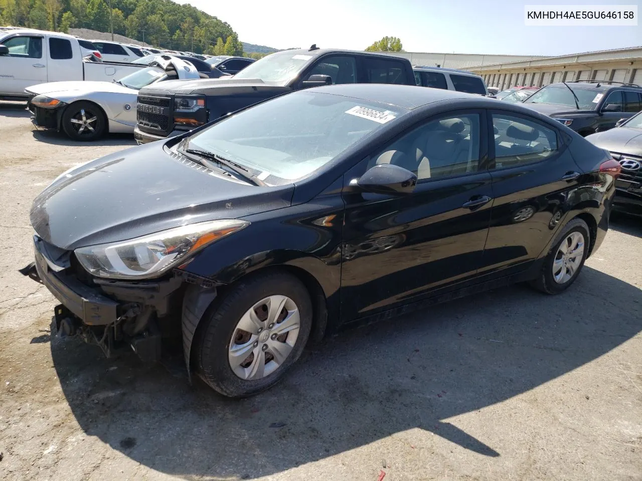 KMHDH4AE5GU646158 2016 Hyundai Elantra Se