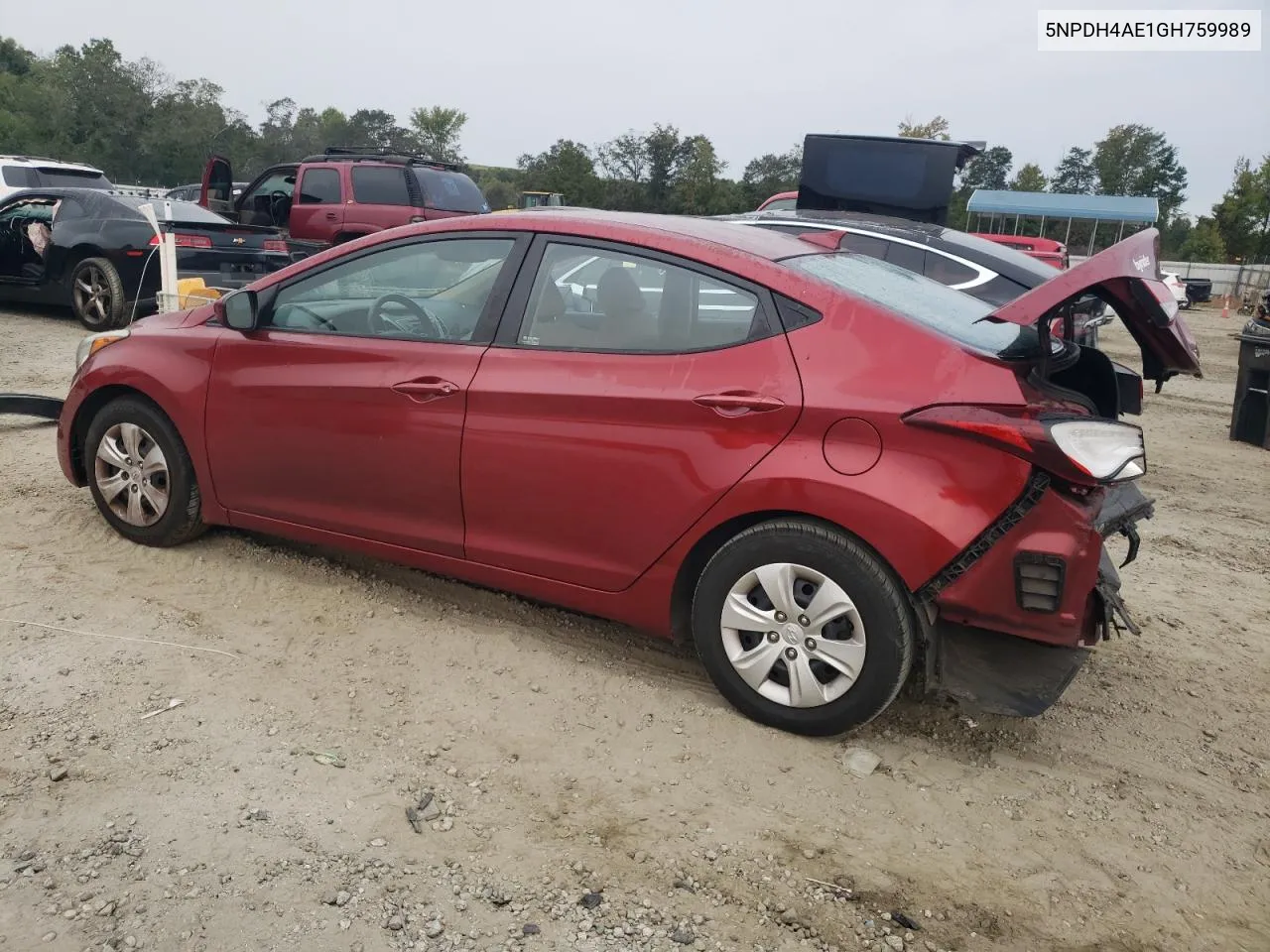 2016 Hyundai Elantra Se VIN: 5NPDH4AE1GH759989 Lot: 71156394