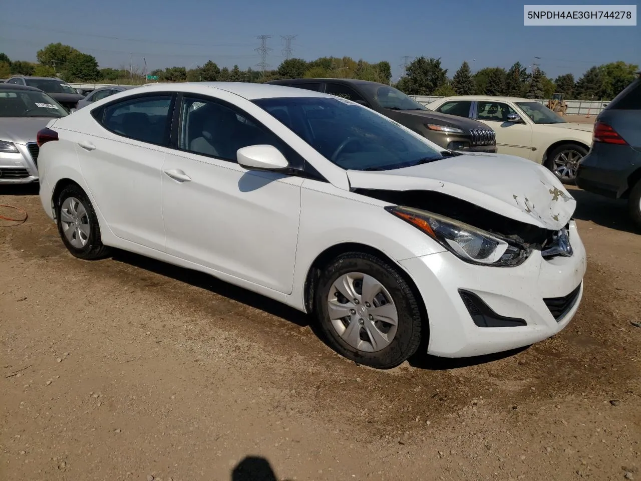 2016 Hyundai Elantra Se VIN: 5NPDH4AE3GH744278 Lot: 71409144