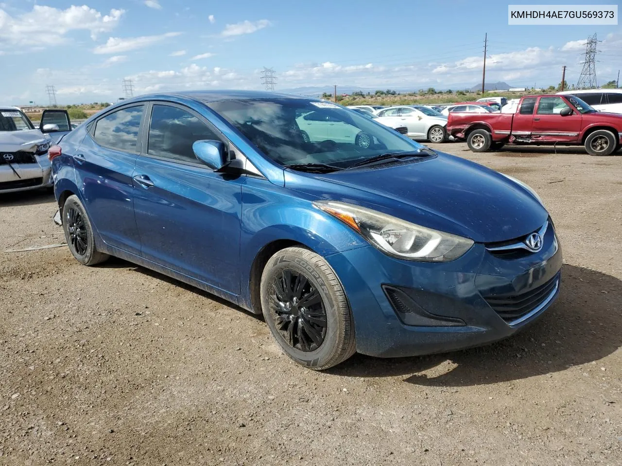 KMHDH4AE7GU569373 2016 Hyundai Elantra Se