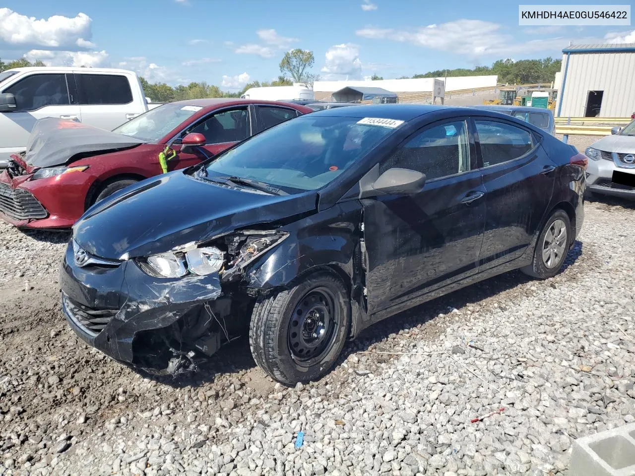 2016 Hyundai Elantra Se VIN: KMHDH4AE0GU546422 Lot: 71534444