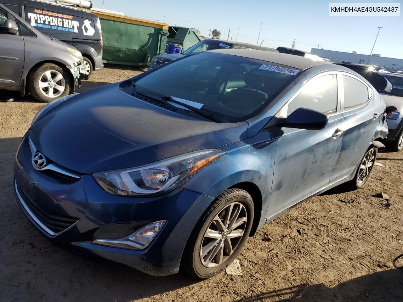 KMHDH4AE4GU542437 2016 Hyundai Elantra Se