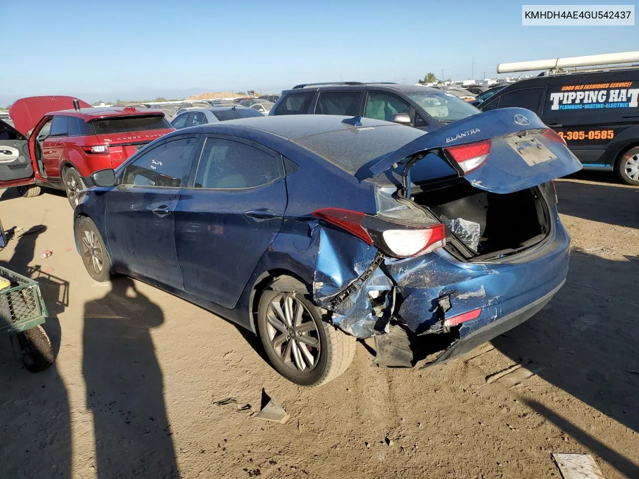 KMHDH4AE4GU542437 2016 Hyundai Elantra Se