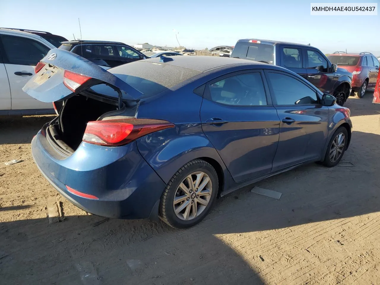 2016 Hyundai Elantra Se VIN: KMHDH4AE4GU542437 Lot: 71796024